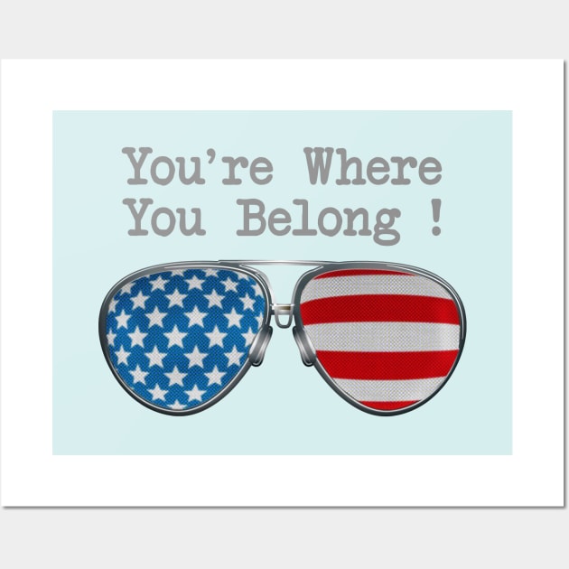 TOP GUN MAVERICK - WHERE YOU BELONG GLASSES Wall Art by SAMELVES